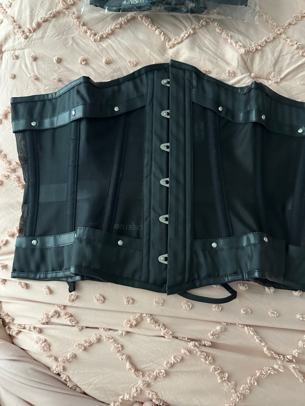 Black Waist Cincher Corset Top